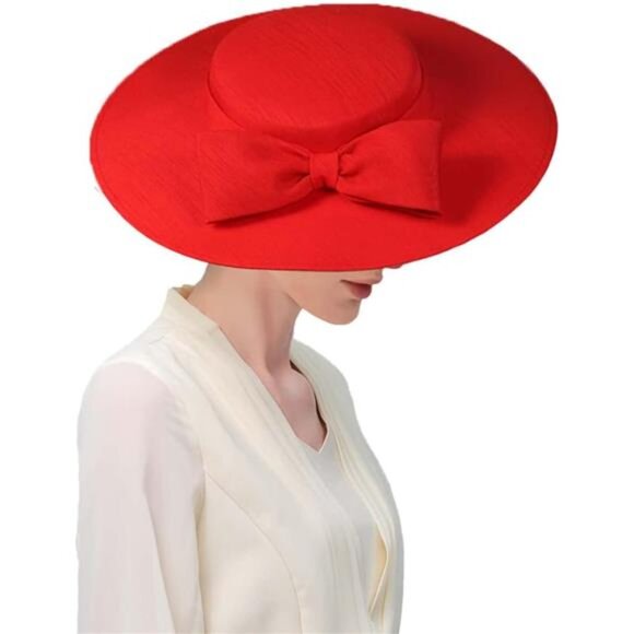Women Church Hats Formal Red